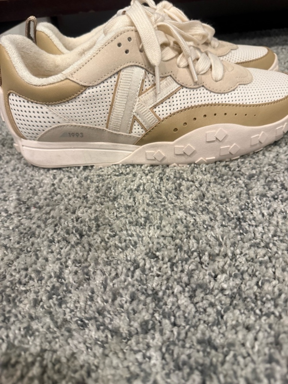 Kate Spade Cream and Tan Sneakers